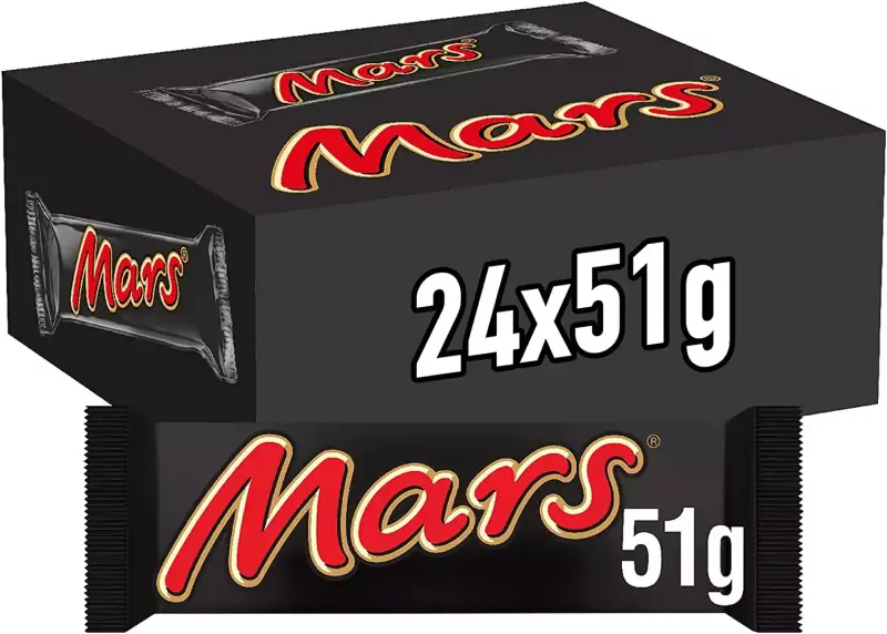 Pack de 24 chocolatinas Mars de turrón y caramelo Pack de 24 chocolatinas Mars de turrón y caramelo