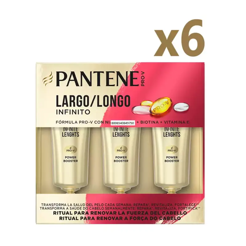 Pack 6x 3 Pantene Pro-V Ampollas Largo Infinito Pack 6x 3 Pantene Pro-V Ampollas Largo Infinito