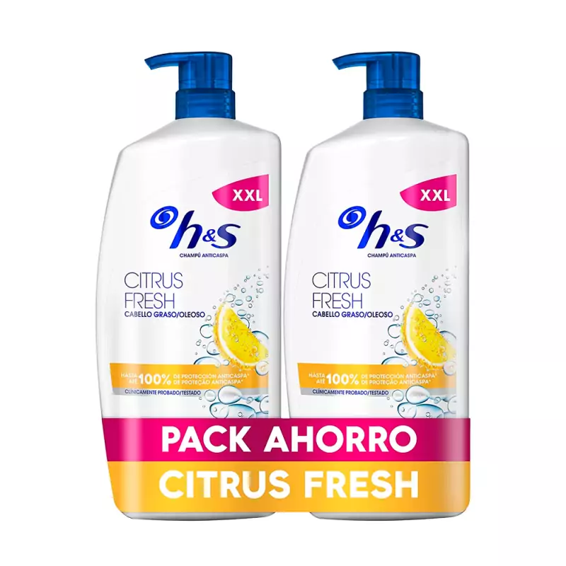 2x1L Champú Anticaspa H&S Citrus Fresh 2x1L Champú Anticaspa H&S Citrus Fresh