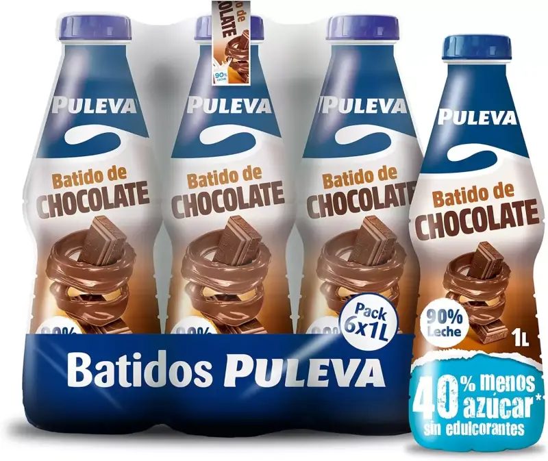 Pack 6 Puleva Batido de Chocolate 1L Pack 6 Puleva Batido de Chocolate 1L