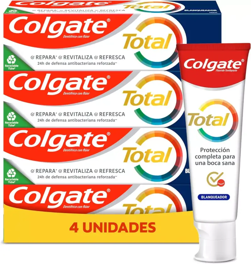 4x 75ml Colgate Total Blanqueador 4x 75ml Colgate Total Blanqueador