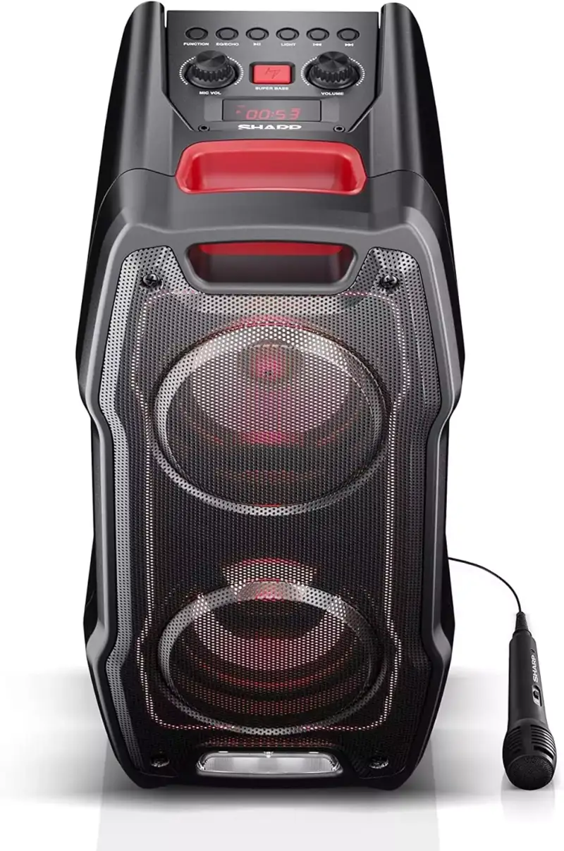 Altavoz Sharp 180W TWS + micrófono karaoke Altavoz Sharp 180W TWS + micrófono karaoke