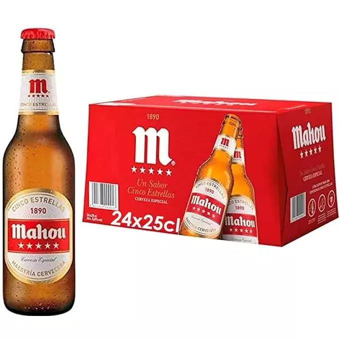 Pack de 24 Botellas Mahou 5 Estrellas 25cl Pack de 24 Botellas Mahou 5 Estrellas 25cl