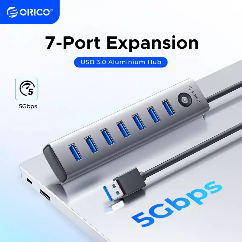 HUB USB-C Orico 7 Puertos USB3.0 HUB USB-C Orico 7 Puertos USB3.0