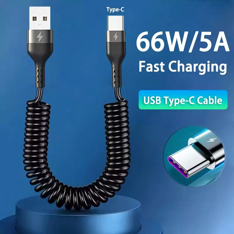 Cable telescópico USB-C 66W 1m Cable telescópico USB-C 66W 1m