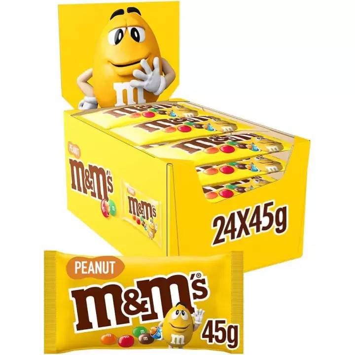 24x 45gr Mars Caja M&M's con Cacahuete y Chocolate 24x 45gr Mars Caja M&M's con Cacahuete y Chocolate