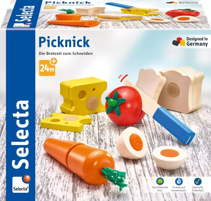 13 Piezas Picnic Velcro y Juguete de Corte Selecta 13 Piezas Picnic Velcro y Juguete de Corte Selecta