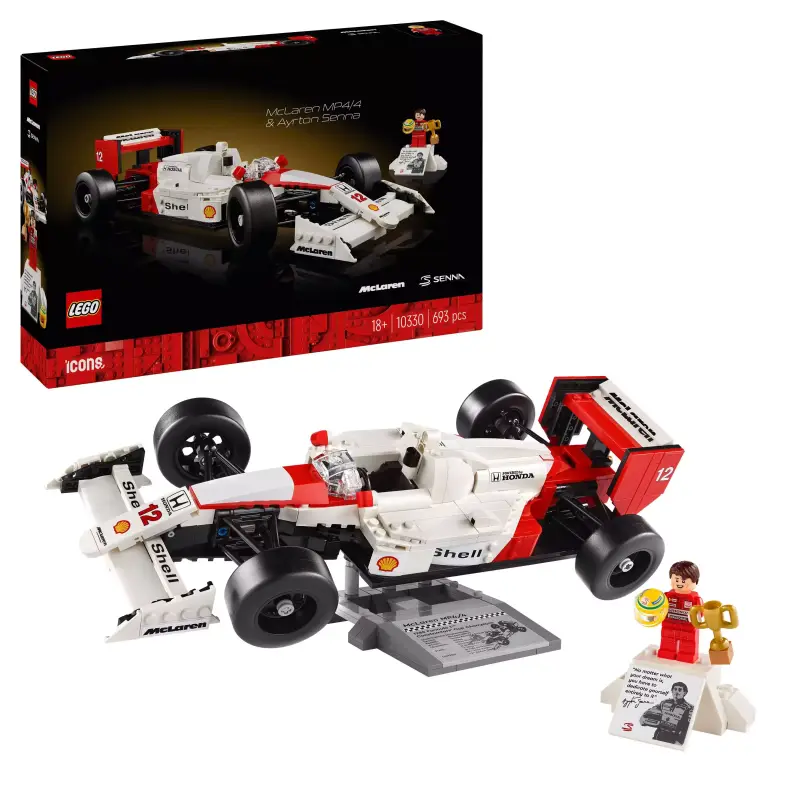 Lego Icons McLaren MP4/4 y Minifigura Ayrton Senna Lego Icons McLaren MP4/4 y Minifigura Ayrton Senna