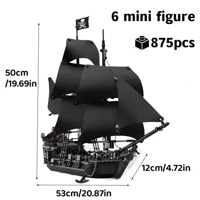 Bloques de construcción Piratas del Caribe + 6 minifiguras Bloques de construcción Piratas del Caribe + 6 minifiguras