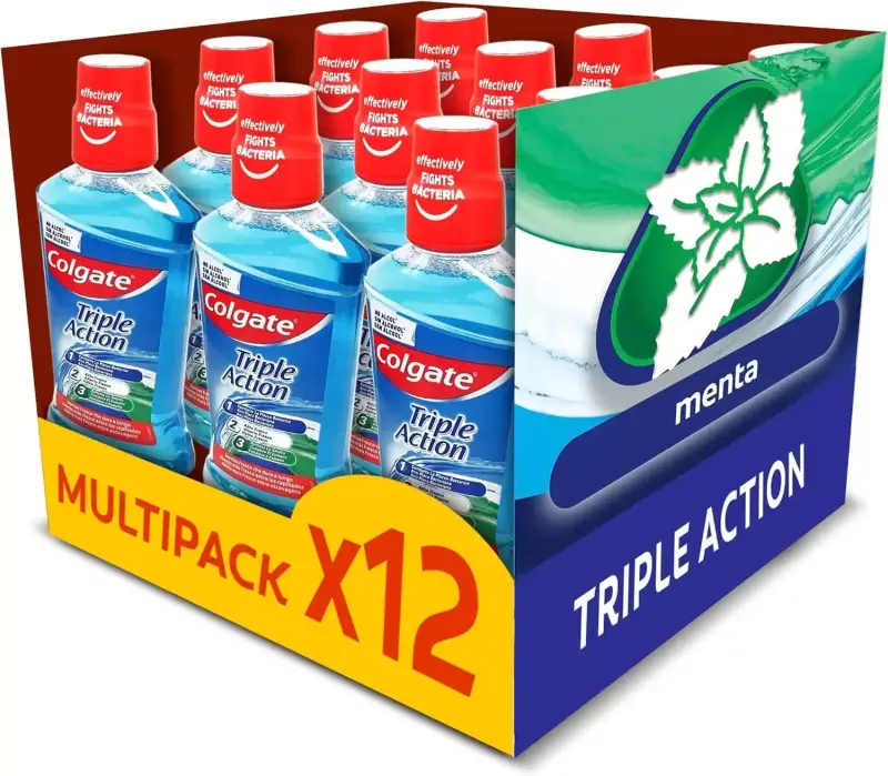 12x 500ml Enjuague bucal Colgate triple acción 12x 500ml Enjuague bucal Colgate triple acción