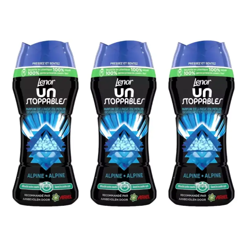 3x Botes de perlas Lenor Unstoppables Alpine Geurbooster 3x Botes de perlas Lenor Unstoppables Alpine Geurbooster