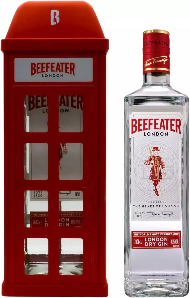 Botella Beefeater London Dry Gin + Cabina de regalo Botella Beefeater London Dry Gin + Cabina de regalo