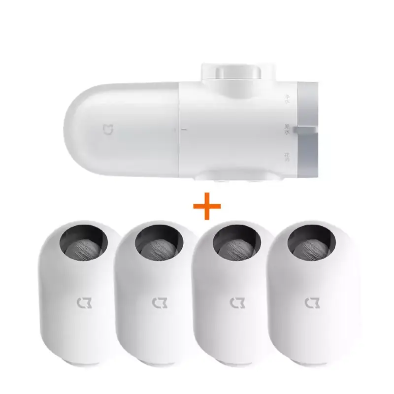 Purificador de agua para grifo de cocina + 4 filtros de carbón activado natural Purificador de agua para grifo de cocina + 4 filtros de carbón activado natural