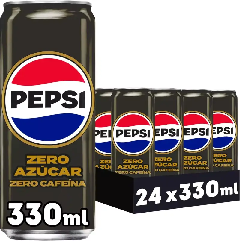 24 x 330ml Pepsi Zero Azúcar Zero Cafeína 24 x 330ml Pepsi Zero Azúcar Zero Cafeína