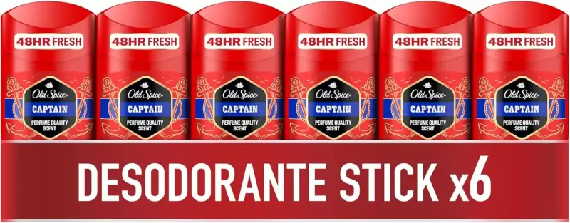6x 50ml Desodorante en barra Old Spice Captain 6x 50ml Desodorante en barra Old Spice Captain