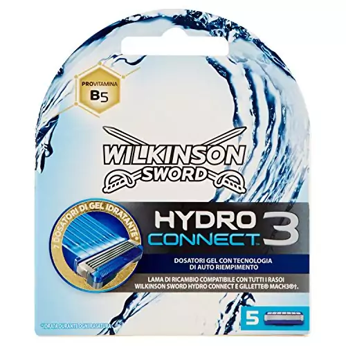 Wilkinson Sword Hydro 3 Connect, Pack de 5 cuchillas para hombre Wilkinson Sword Hydro 3 Connect, Pack de 5 cuchillas para hombre