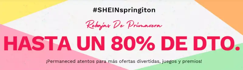 Ofertas de primavera hasta el 80% en Shein + envío gratis Ofertas de primavera hasta el 80% en Shein + envío gratis