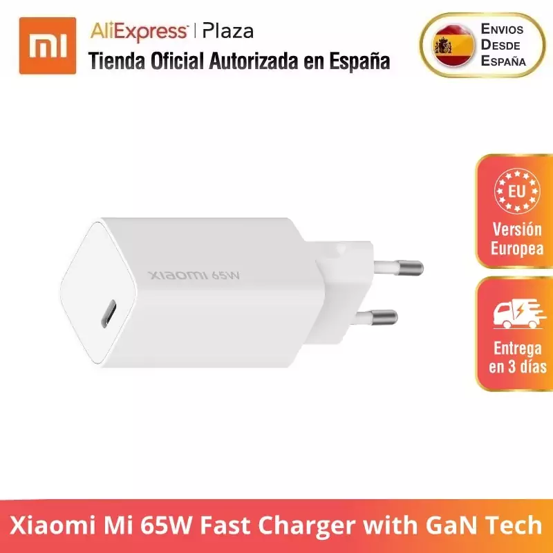 Cargador Xiaomi 65W Cargador Xiaomi 65W