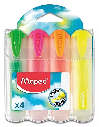 4 Rotuladores fluorescentes Maped 4 Rotuladores fluorescentes Maped