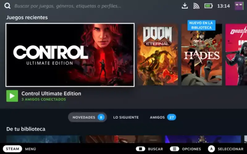 Steam Deck Librería
