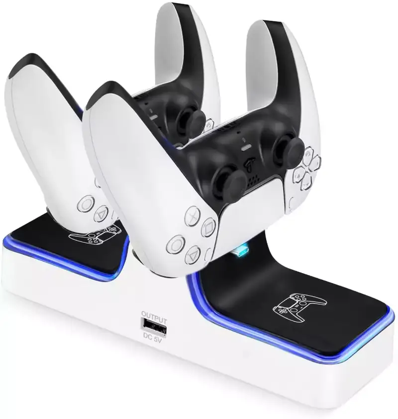 Soporte doble de carga para mandos de PS5 Soporte doble de carga para mandos de PS5