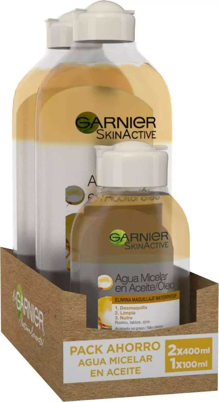Triple Pack Garnier Skin Active Agua Micelar en Aceite Triple Pack Garnier Skin Active Agua Micelar en Aceite
