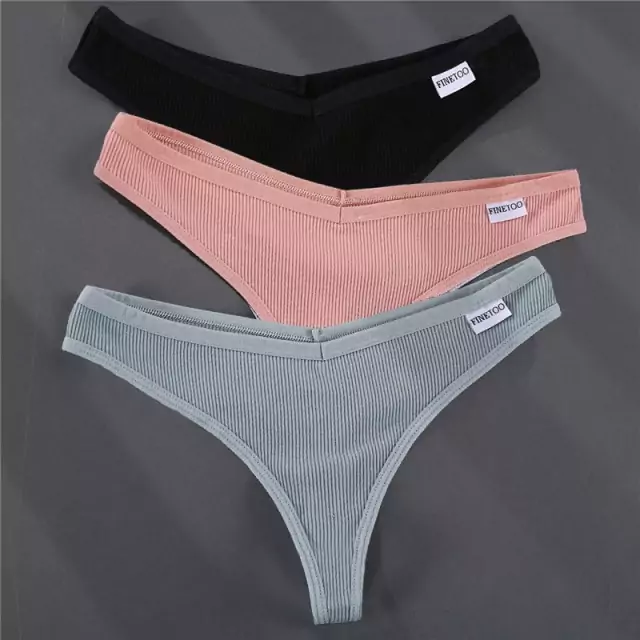 Set de 3 tangas de algodón Set de 3 tangas de algodón