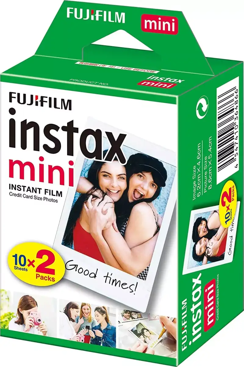 20 Película fotográfica Fujifilm instax mini Brillo 20 Película fotográfica Fujifilm instax mini Brillo