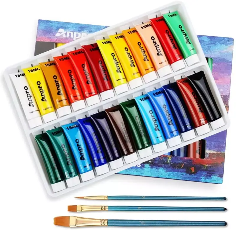 Anpro Juego de Pintura Acrílica de 24 Colores Anpro Juego de Pintura Acrílica de 24 Colores