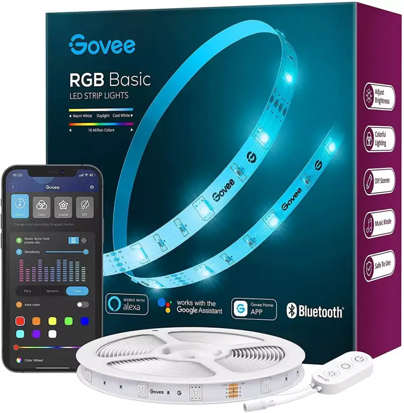 Tira LED RGB 5m WiFi y Bluetooth Govee Tira LED RGB 5m WiFi y Bluetooth Govee