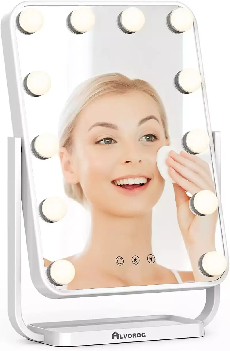 Espejo de maquillaje con luz LED Espejo de maquillaje con luz LED