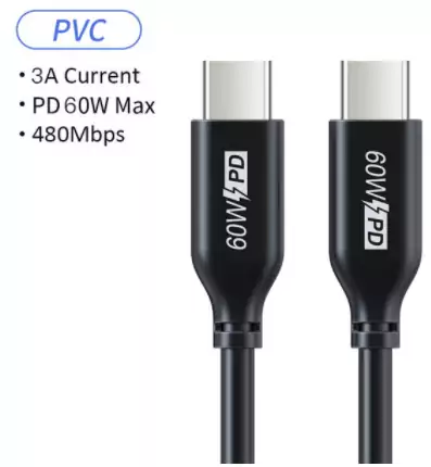 Cable USB-C a USB-C QC 4.0 60W Cabletime Cable USB-C a USB-C QC 4.0 60W Cabletime