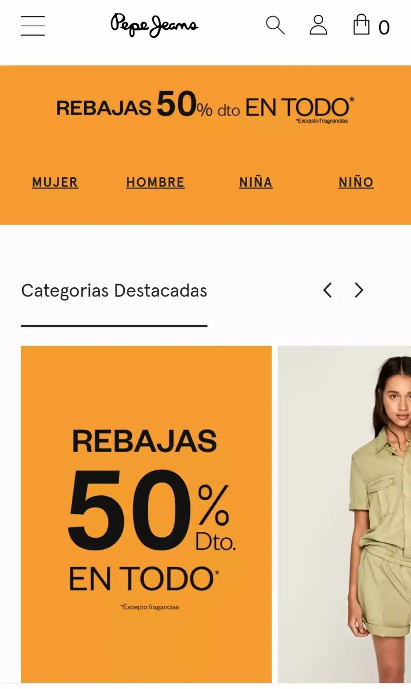 Pepe jeans todo al 50% Pepe jeans todo al 50%