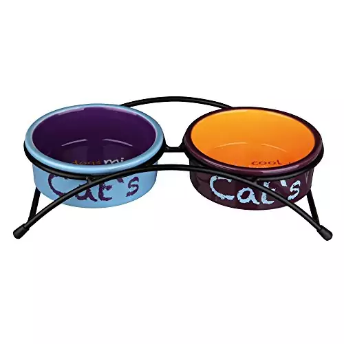Cuencos de ceramica y soporte para Gatos Cuencos de ceramica y soporte para Gatos