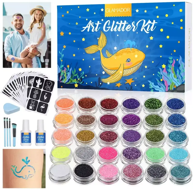 Set de tatuajes de brillo temporales Set de tatuajes de brillo temporales