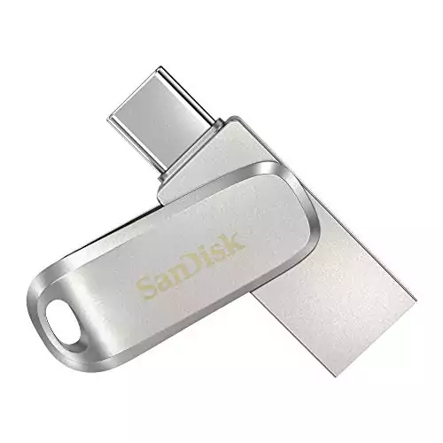 Memoria Flash USB Type-C Doble de 128 GB 150MB/S Sandisk Ultra Luxe Memoria Flash USB Type-C Doble de 128 GB 150MB/S Sandisk Ultra Luxe