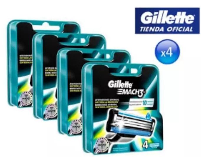 Pack 16 Cuchillas de Afeitar Mach3 Pack 16 Cuchillas de Afeitar Mach3