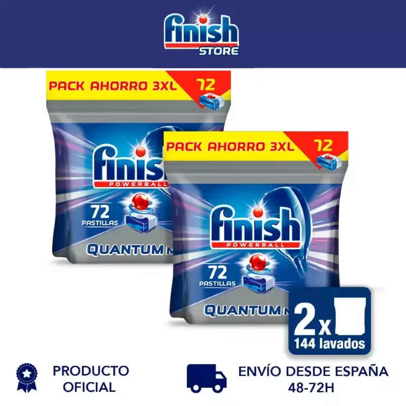 Finish Powerball Quantum 2x72 lavados Finish Powerball Quantum 2x72 lavados