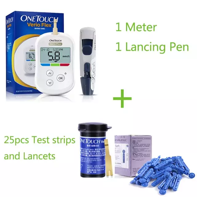 OneTouch Verio y 25 lancetas y tiras OneTouch Verio y 25 lancetas y tiras