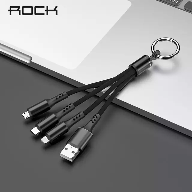Llavero + Cable USB 3 en 1 Llavero + Cable USB 3 en 1