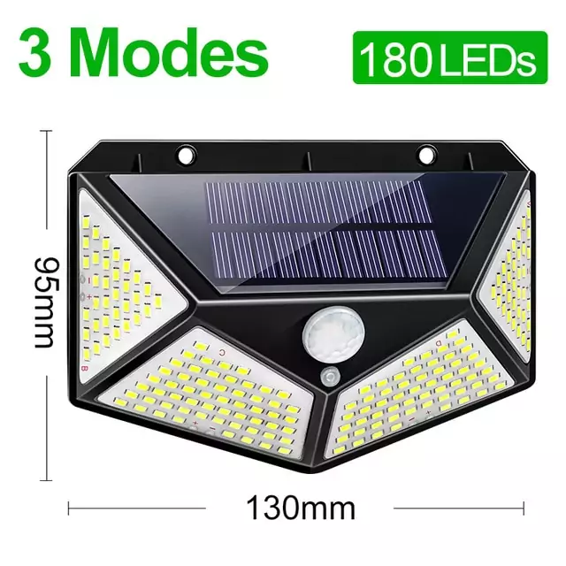 Foco solar LED exterior 100LEDS Foco solar LED exterior 100LEDS