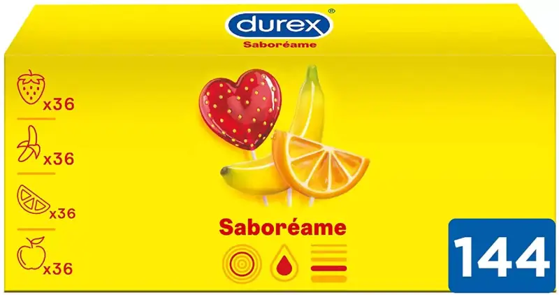 Pack de 144 Preservativos Durex Saboreame con Sabores Afrutados Pack de 144 Preservativos Durex Saboreame con Sabores Afrutados