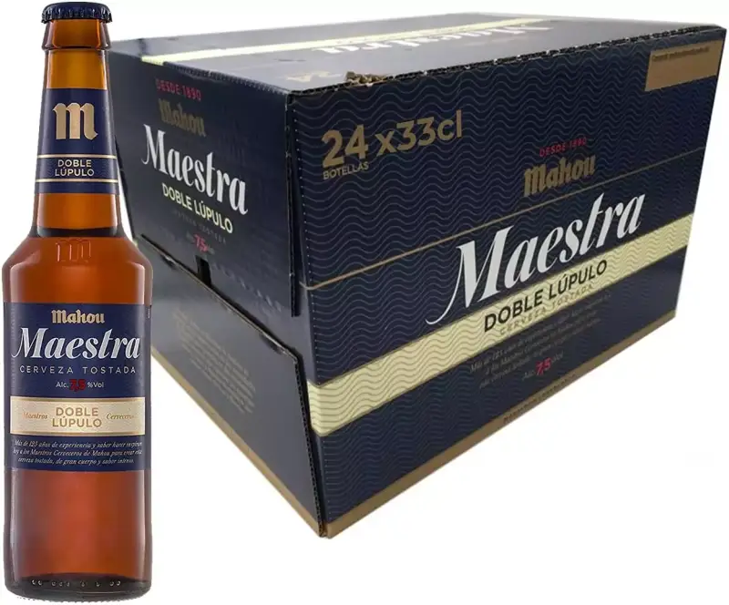 Pack de 24 Botellas Mahou Maestra Doble Lúpulo 33cl Pack de 24 Botellas Mahou Maestra Doble Lúpulo 33cl