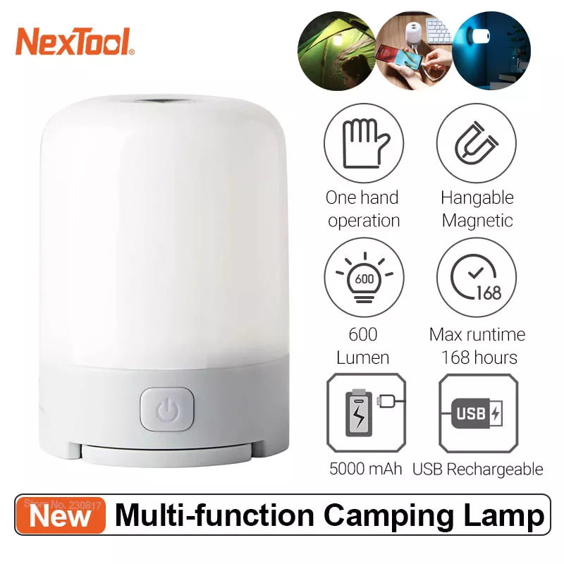 Lámpara multifunción NexTool 600LM para camping Lámpara multifunción NexTool 600LM para camping