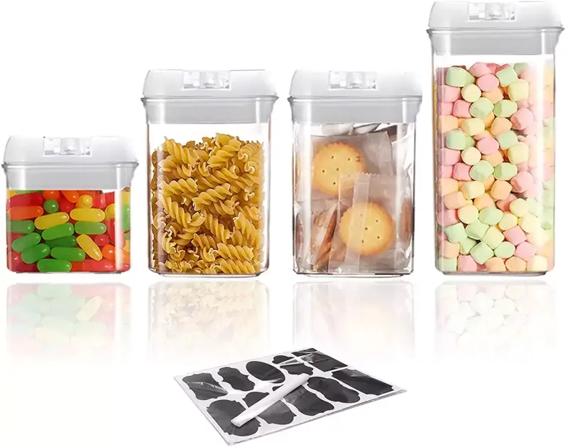 Pack 4 botes de almacenamiento con tapa Pack 4 botes de almacenamiento con tapa