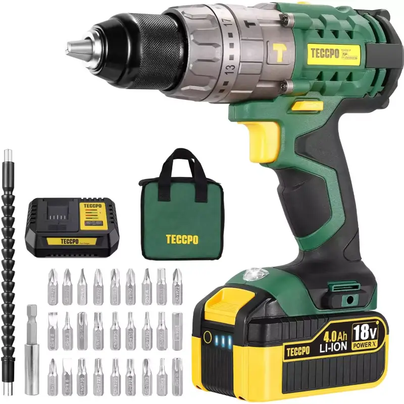 Taladro 18V atornillador Teccpo Taladro 18V atornillador Teccpo