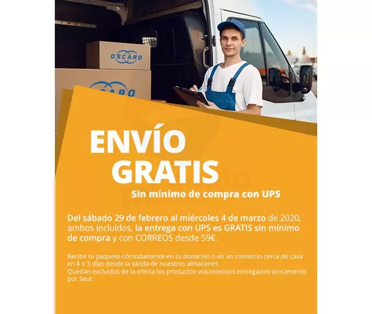 Gastos de envío sin mínimo en Oscaro GRATIS Gastos de envío sin mínimo en Oscaro GRATIS