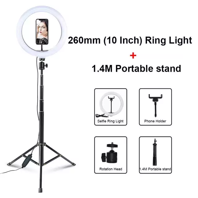 Anillo de luz para autofotos + Accesorios Anillo de luz para autofotos + Accesorios