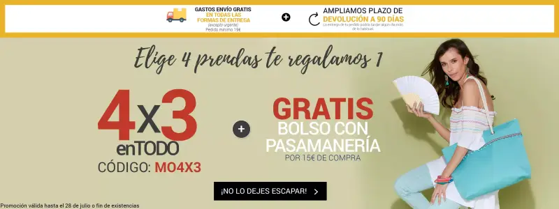 4x3 en TODO + Bolsos Gratis en Magic Outlet 4x3 en TODO + Bolsos Gratis en Magic Outlet