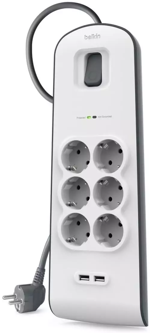 Regleta Belkin 6 Tomas + 2 USB Regleta Belkin 6 Tomas + 2 USB